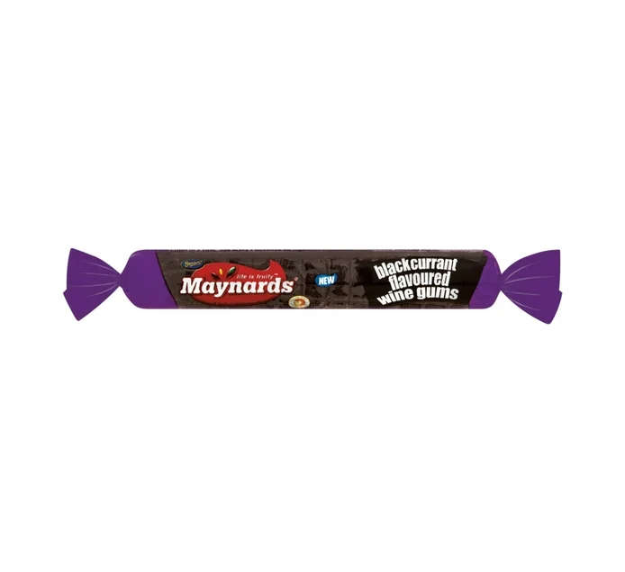 MAYNARDS WINE GUMS 39G ROLL BLACKCURRENT
