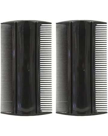 BASICS COMB LICE 2 PC PLASTIC BLACK
