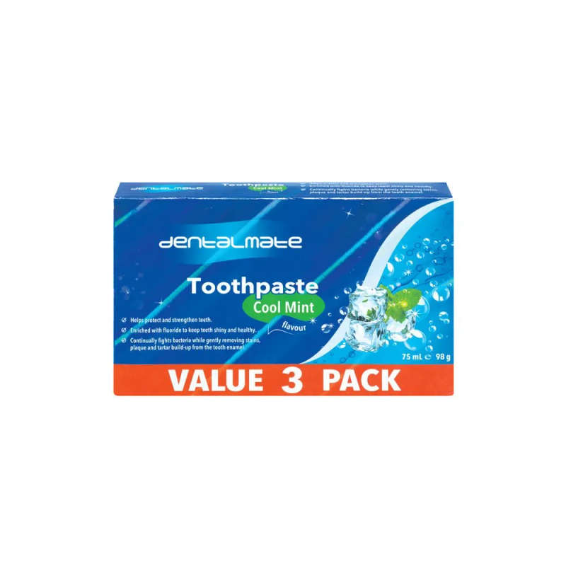 DENTALMATE T/PASTE COOL MINT 3PCS 75ML