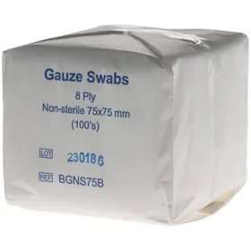 GAUZE SWABS  75MM 100