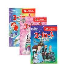 COLOURING BOOK 3IN1 DISNEY ASSORTED