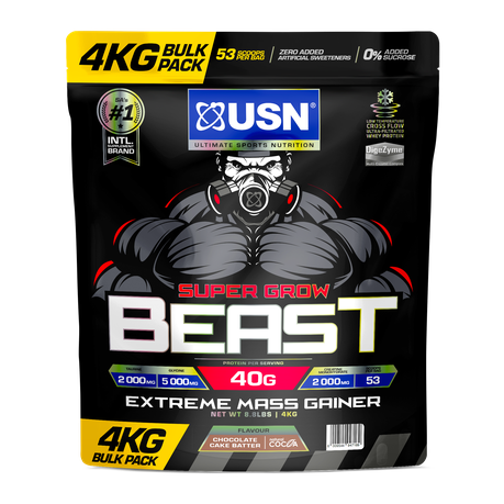 USN SUPER GROW BEAST 4KG CHOC CAKE