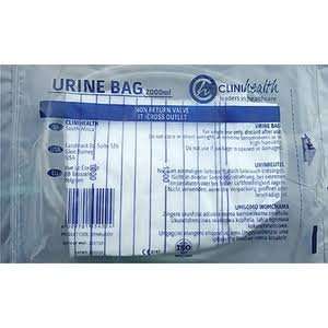 URINE BAG 2L CROSS VALVET OUTLET CLINIHEALTH