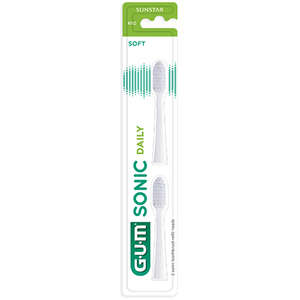 GUM SONIC DAILY REPLACEMENT HEADS-WHITE