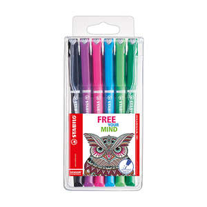 STABILO SENSOR FINELINER ASRTD WALLET 6s