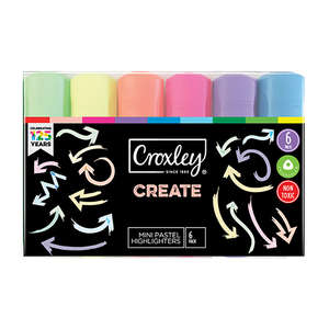 HIGHLIGHT CROXLEY CREATE MINI PASTEL 6's