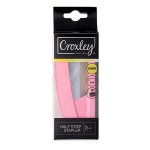CROXLEY STAPLER HALF ECONOMY PINK