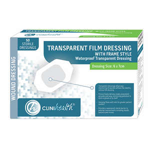 DRESS TRANSP FILM 6X7CM CLINIHEALTH 50~