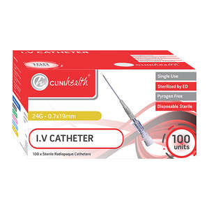 IV CATHETER 24G WITHOUT PORT&WINGS 100s