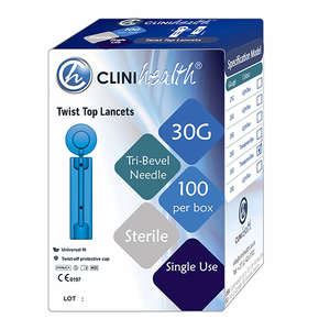 LANCET TWIST TOP 30G CLINIHEALTH 100~
