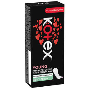 KOTEX PANTYLINER YOUNG SLIM 18