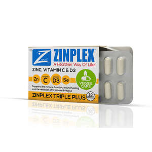 ZINPLEX TRIPLE PLUS VEGI CAPSULES 30