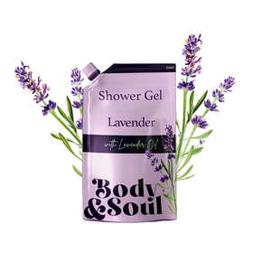BODY & SOUL LAVENDER SHOWER GEL 500ML