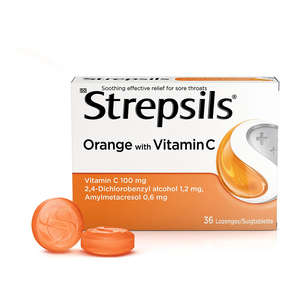 STREPSILS ORANGE-C 36 LOZENGES