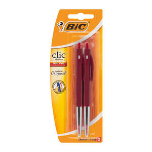 BIC CLIC MEDIUM RED PEN 2