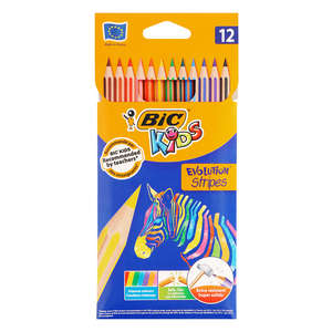 BIC KIDS EVOLUTION COLOURING PENCILS 12~