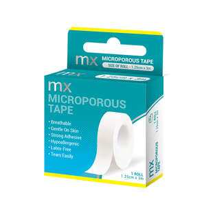 MICROPOROUS TAPE MX 12.5MM X 3M 1's