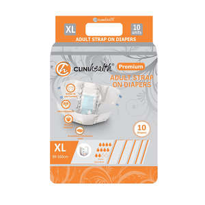 ADULT DIAPERS PREMIUM STRAP-ON X-LRG 10~