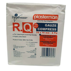 GAUZE 75x75x8PLY RQ NS HEALTHEASE 100~