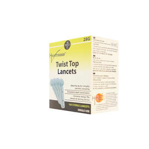 LANCET 28G TWIST TOP HEALTHEASE 100~