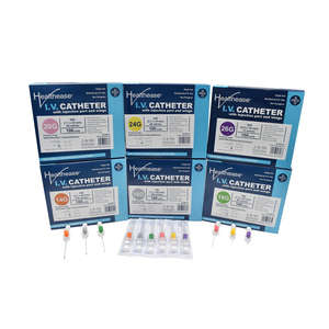 IV CATH 24G PLAIN HEALTHEASE YELLOW 1's