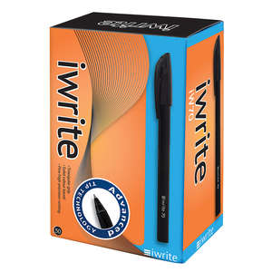 IWRITE PEN SOLID COLOUR BARREL BLACK 50~