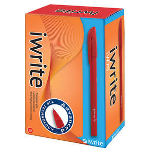 IWRITE PEN SOLID COLOUR BARREL RED 50~