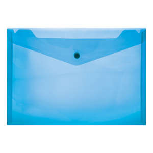 A4 PVC FOLDER WITH STUD BLUE 180 MIC 12~