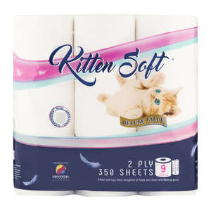TOILET PAPER KITTEN SOFT 2PLY 350 SHT 9