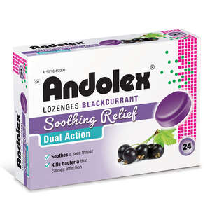 ANDOLEX LOZENGES BLACKCURANT 24
