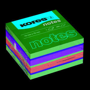 KORES NEON SPRING CUBO 75X75MM 450 SHEET