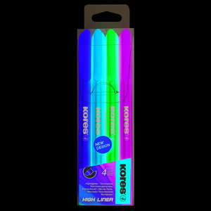 KORES HIGH LINER CHISEL TIP PEN NEON 4~