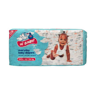 HI BABY EVERYDAY DIAPERS XL 12KG+  100
