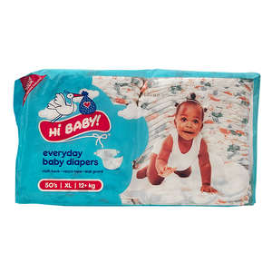 HI BABY EVERYDAY DIAPERS XL 12KG+  50