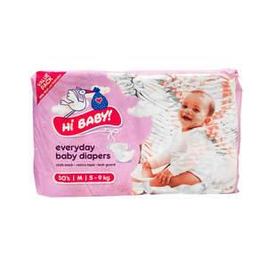 HI BABY EVERYDAY DIAPERS MED 5-9KG  50