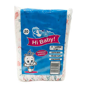 HI BABY EVERYDAY DIAPERS XL 15KG+  20