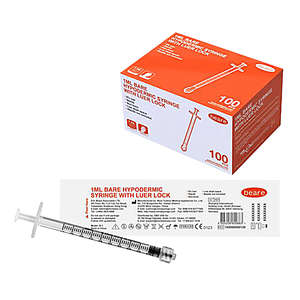 SYRINGE 1ML LUER LOCK BEARE 100~