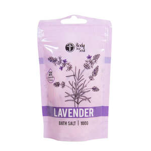 BODY & SOUL LAVENDER BATH SALTS 100G