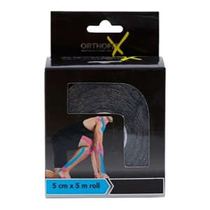 ORTHOFIT X KINESIOLOGY TAPE BLACK 5M 1