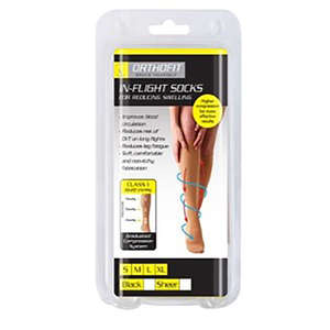 ORTHOFIT IN FLIGHT SOCKS BLACK LARGE
