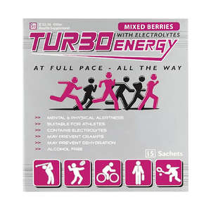 TURBO ENERGY MIXED BERRIES 15 SACHETS