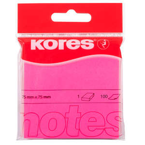 KORES NEON MAGENTA ADHESIVE NOTES 100's