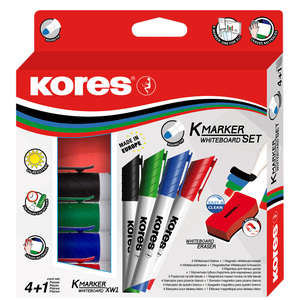 KORES K-MARKER WHITEBRD MARKER+ERASER 4~