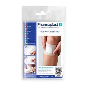 PHARMAPLAST ISLAND DRESSINGS 7X5CM 3~