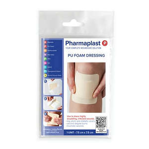 PHARMAPLAST PU FOAM DRESS 7.5X7.5CM 1