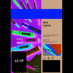 TOWER W107 A4 LABELS (65 UP) 100 SHEETS