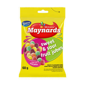 MAYNARDS SWEET AND SOURS JUBES 60GX24 ~