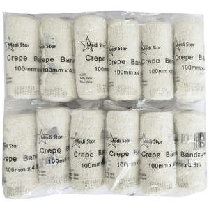 CREPE 100MMX4.5M MEDISTAR BANDAGE 12s ~