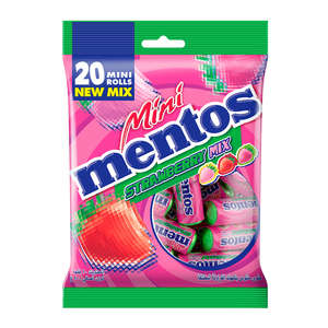 MENTOS MINI ROLLS STRAWBERRY 20