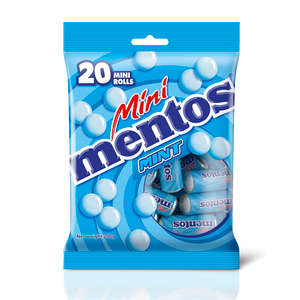 MENTOS MINI ROLLS MINT 20